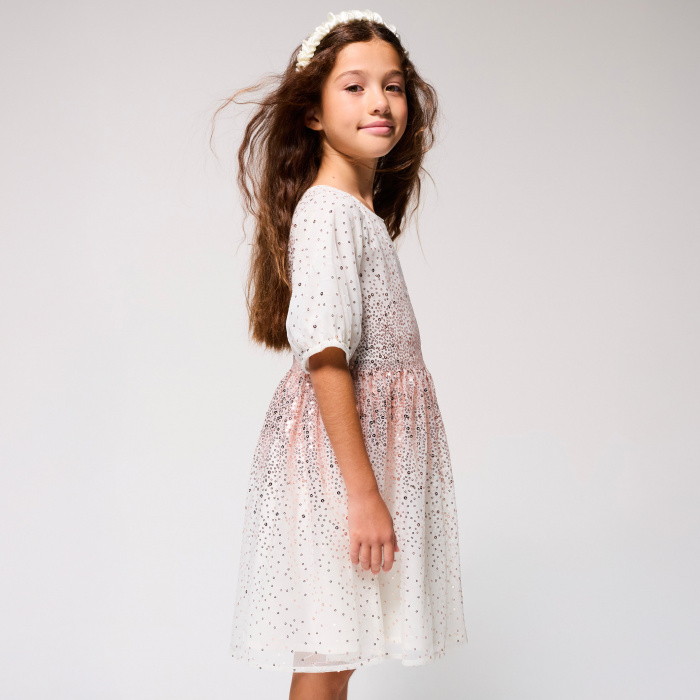 Рокля със златни пайети