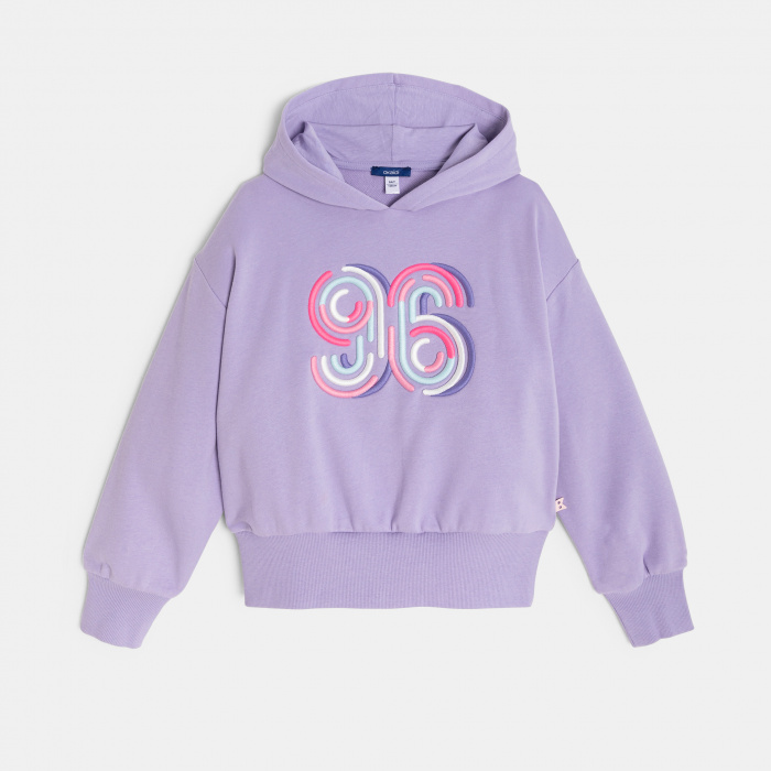 Лилав суитшърт с бродерия