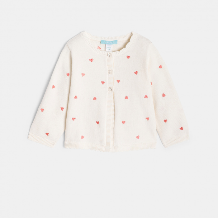 Бяла елегантна плетена жилетка