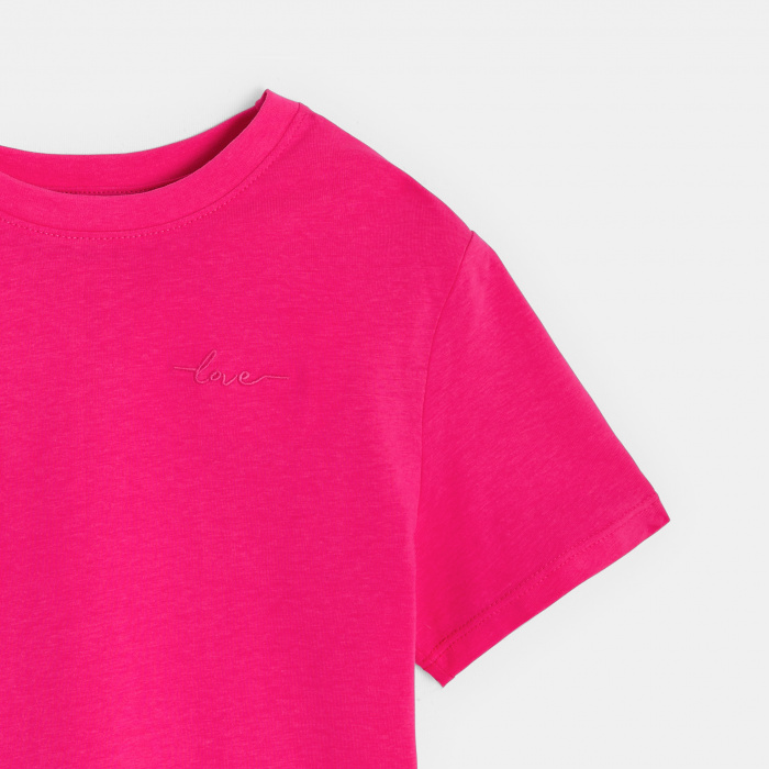 Обикновена розова тениска