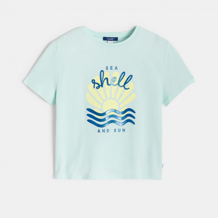 Зелена тениска с щампа