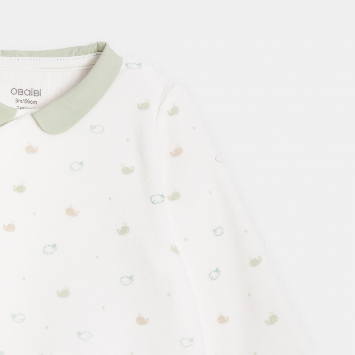 Бяла кадифена пижама