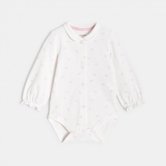 Комплект от розов гащеризон и боди