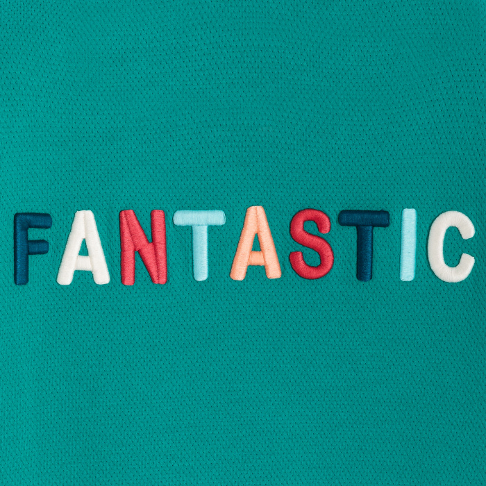 Зелен суитшърт с бродиран надпис