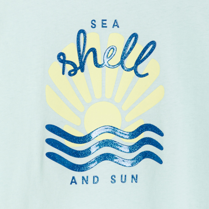 Зелена тениска с щампа