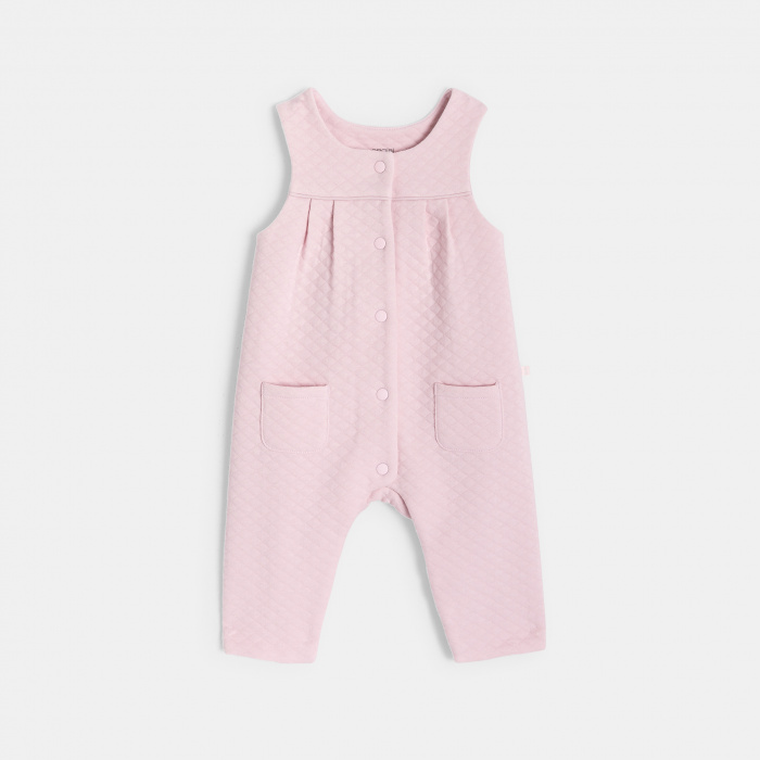 Комплект от розов гащеризон и боди