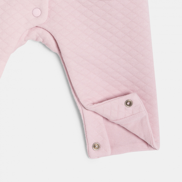 Комплект от розов гащеризон и боди