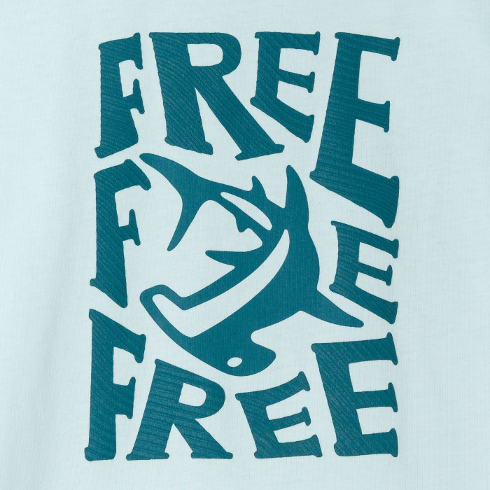 Синя тениска с акула