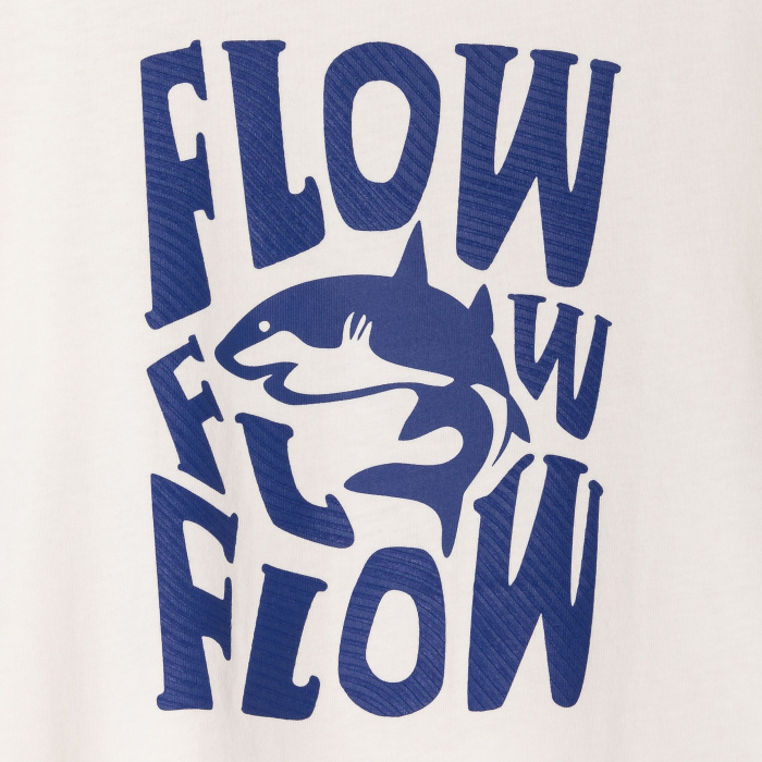 Бяла тениска с акула