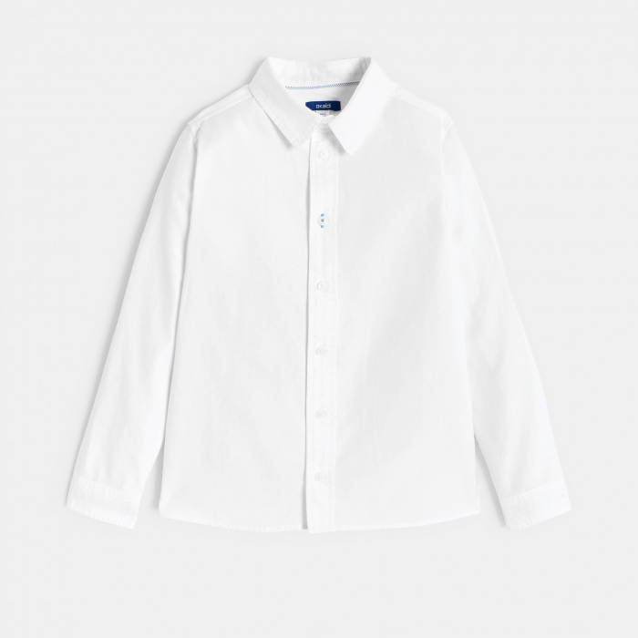 Бяла риза с дълъг ръкав