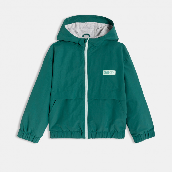Зелено водоотблъскващо яке