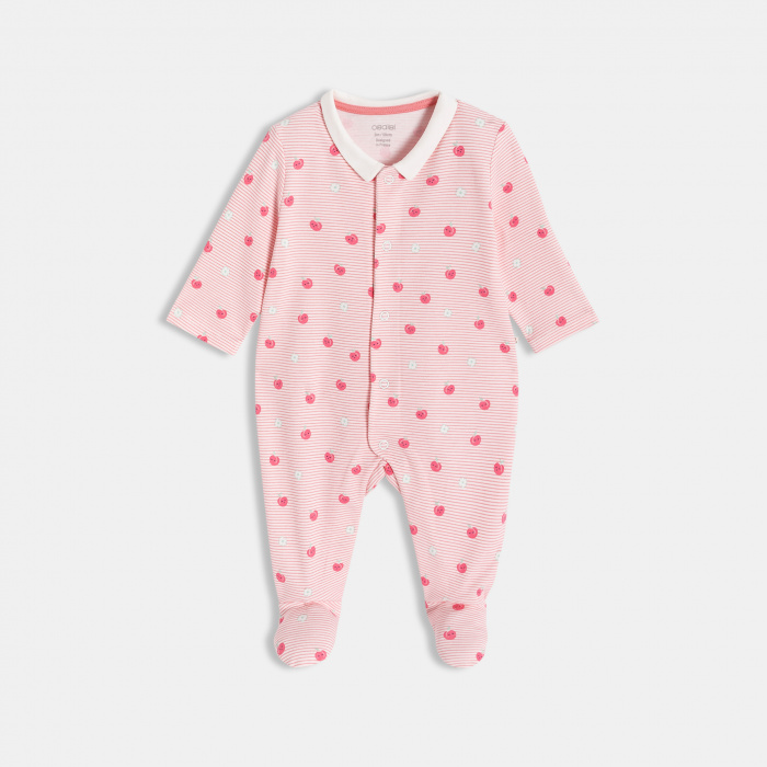 Розова раирана пижама