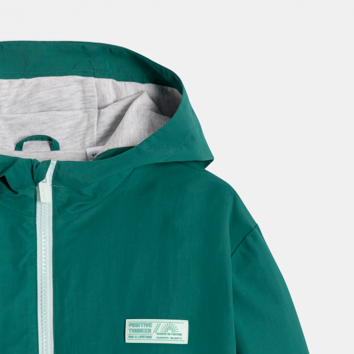Зелено водоотблъскващо яке