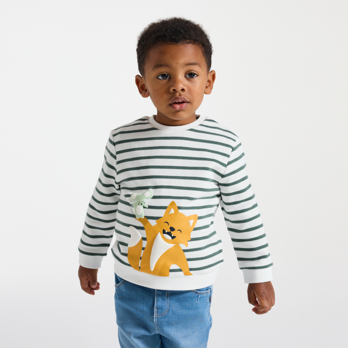 Раиран суитшърт с щампа