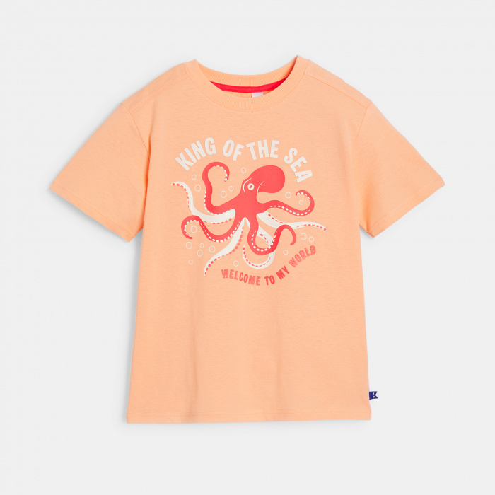 Оранжева тениска с щампа