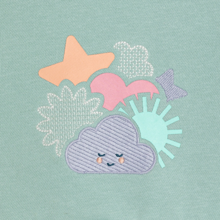 Зелен суитшърт с щампа