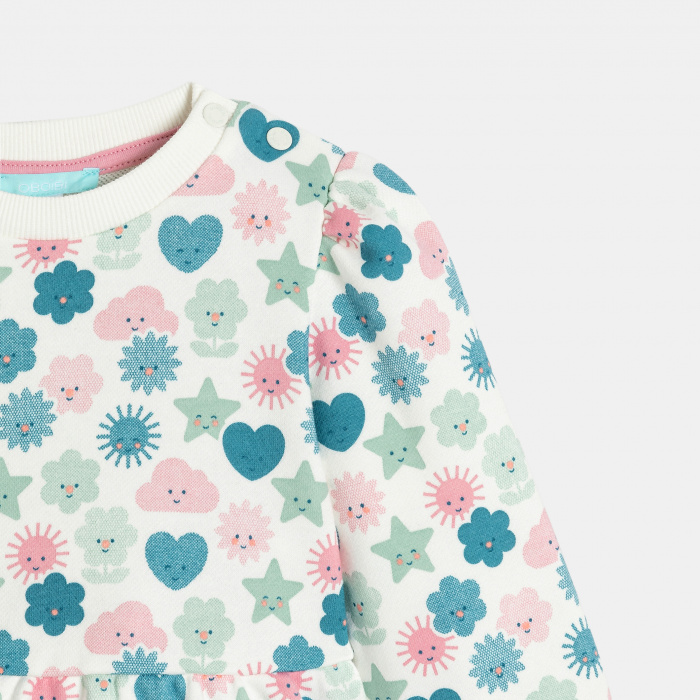 Бял суитшърт с щампа