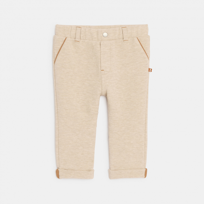 Меки бежови памучни панталони