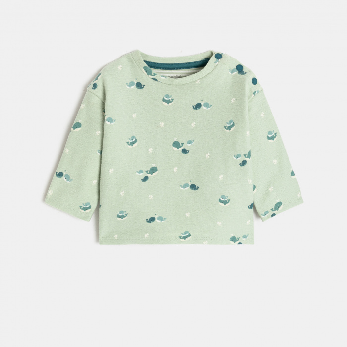 Зелен комплект с щампи