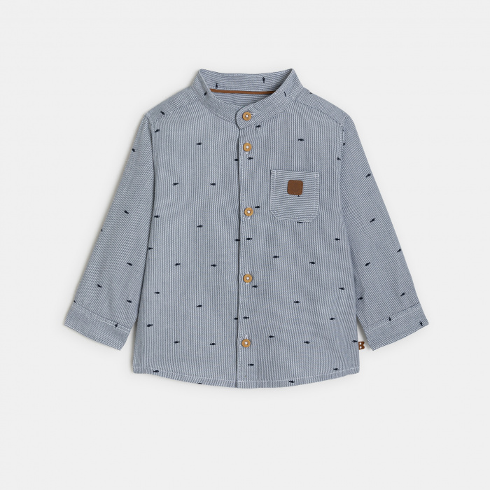 Синя риза с фино райе