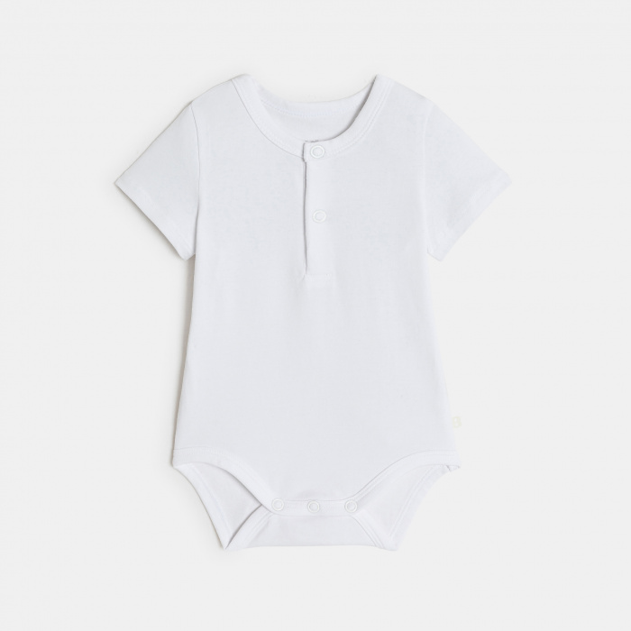 Светлосин гащеризон и бяло боди