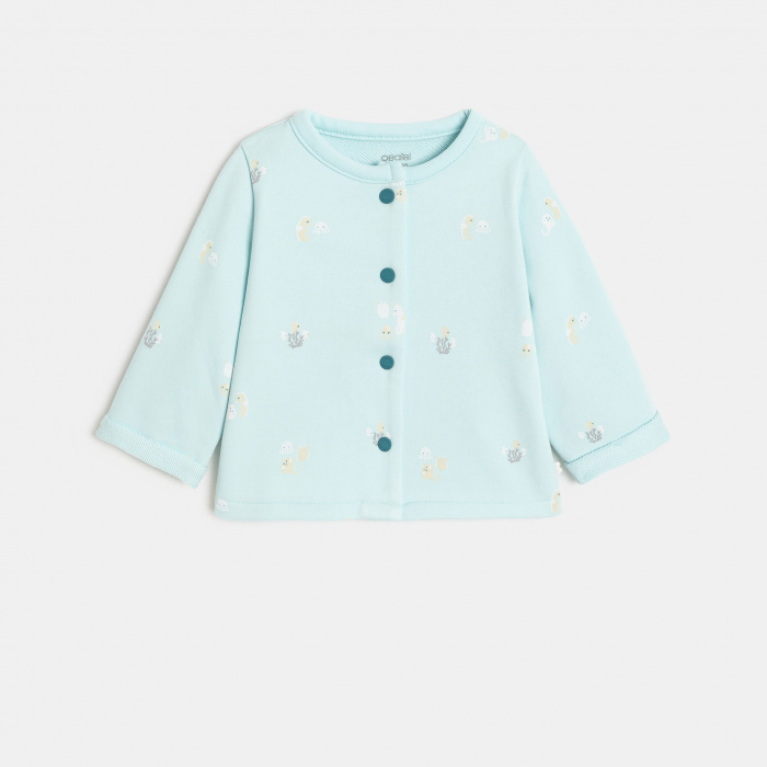 Синя жилетка с рибки