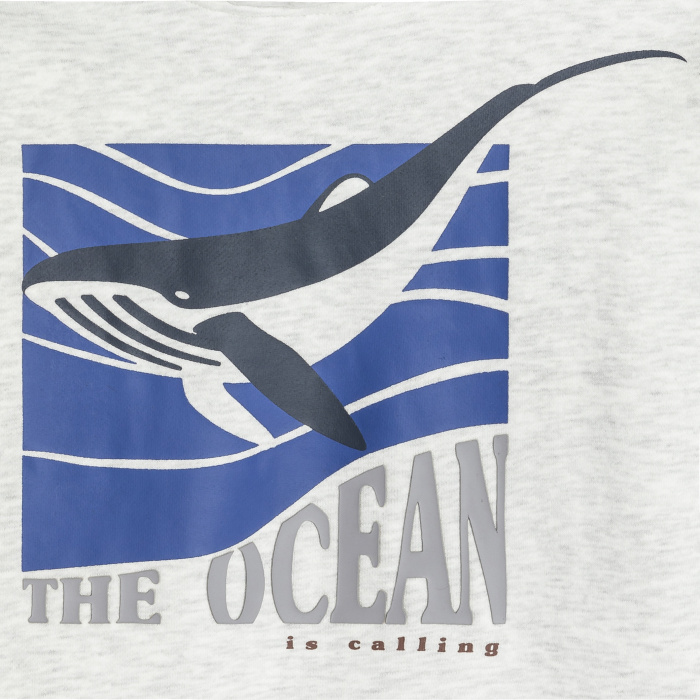 Сив суитшърт с кит