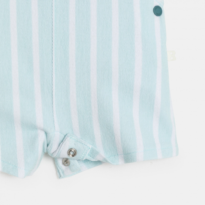 Светлосин гащеризон и бяло боди