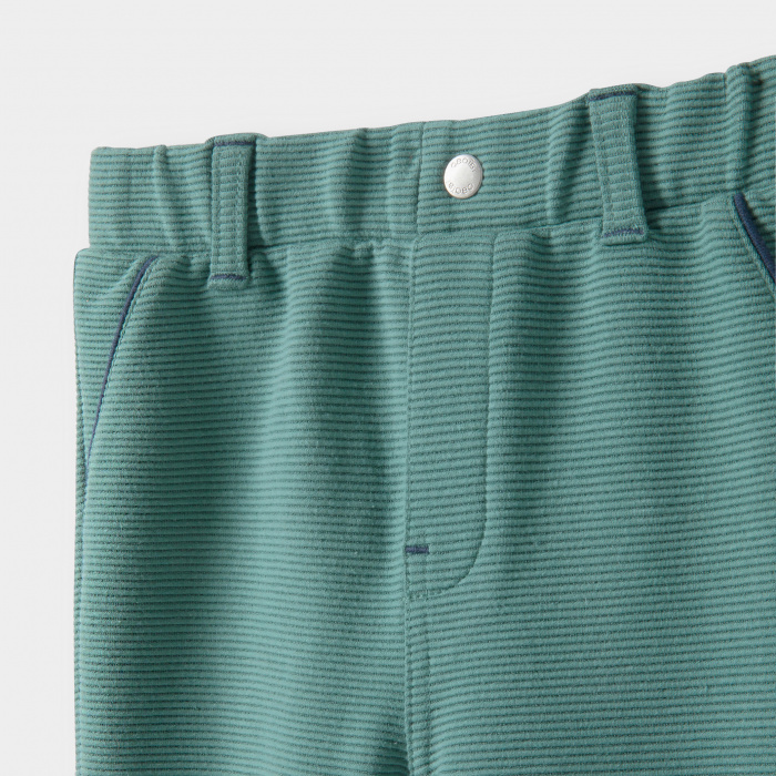 Меки зелени памучни панталони