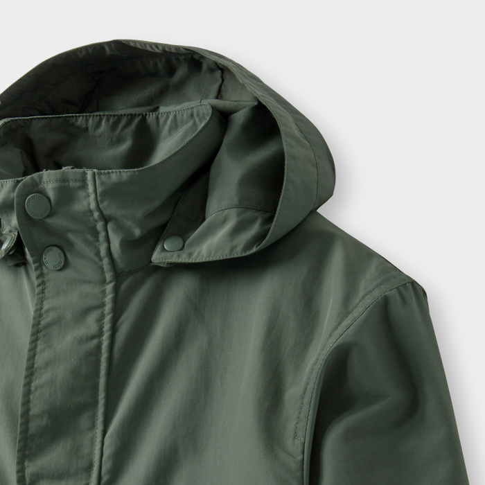 Парка с качулка в цвят каки