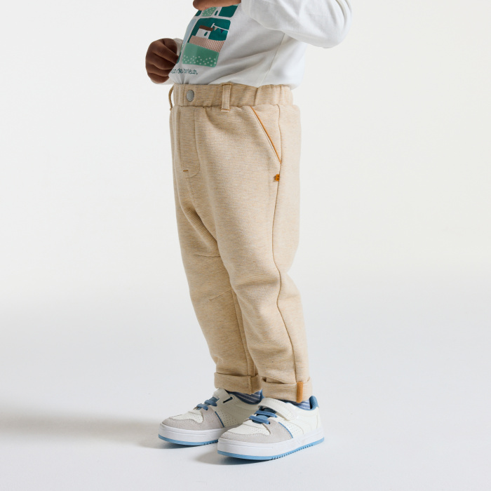 Меки бежови памучни панталони