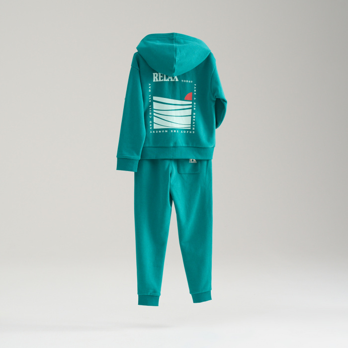 Зелена суитшърт с цип