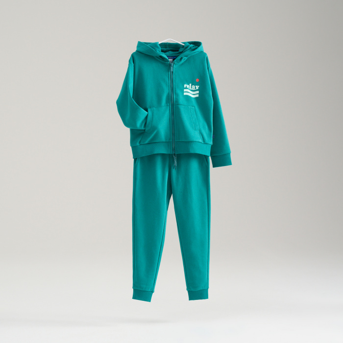 Зелена суитшърт с цип