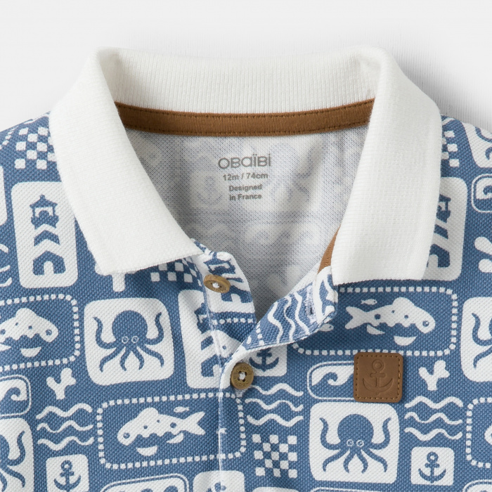 Синя поло тениска Sea Life