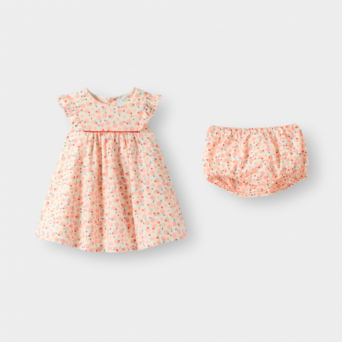 Оранжева рокля с плодове