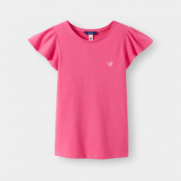 Розова тениска с къси ръкави