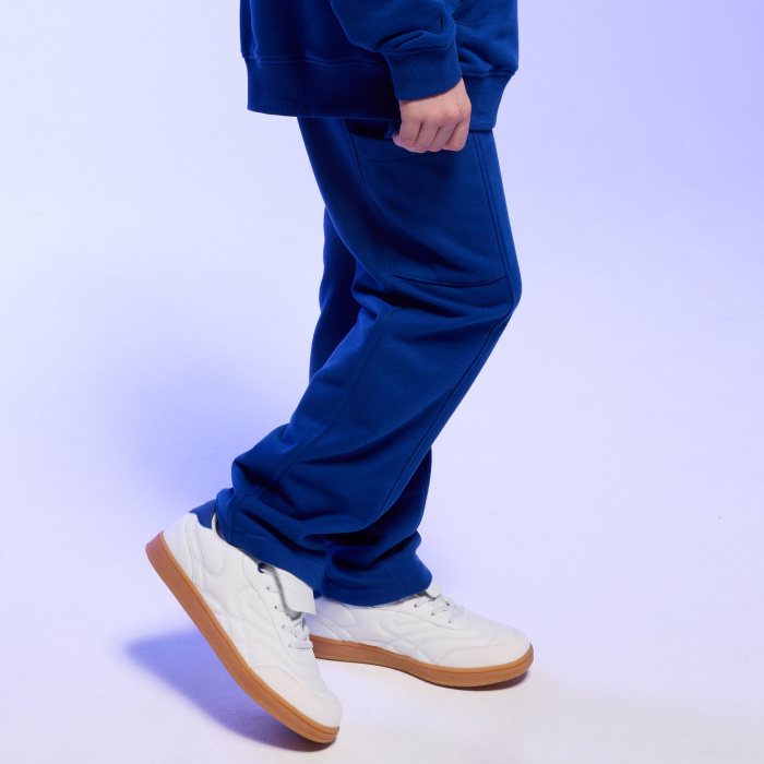 Син спортен панталон с джобове