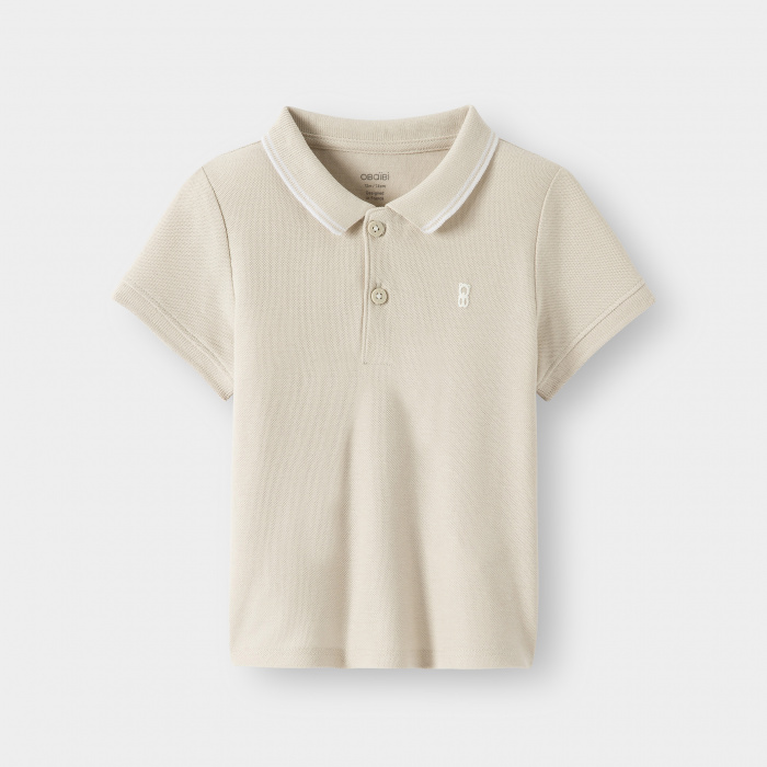 Бежова поло тениска