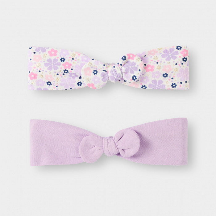 Лилава лента за глава с възел (комплект от 2 бр.)