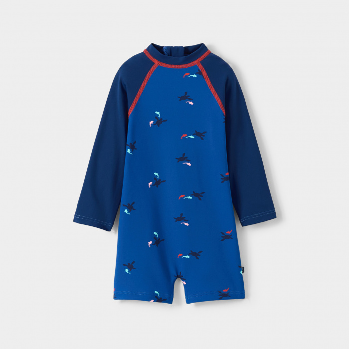 Син бански костюм с UV защита