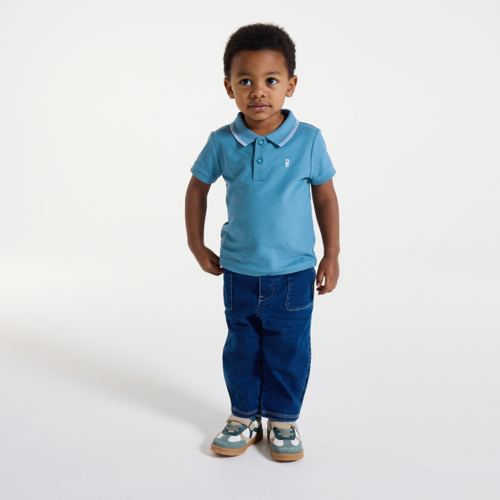 Синя поло тениска