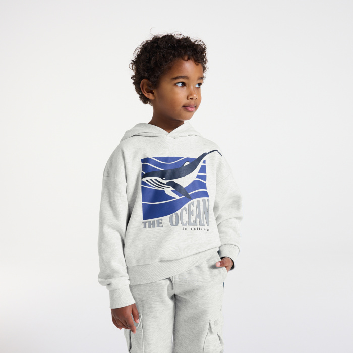 Сив суитшърт с кит