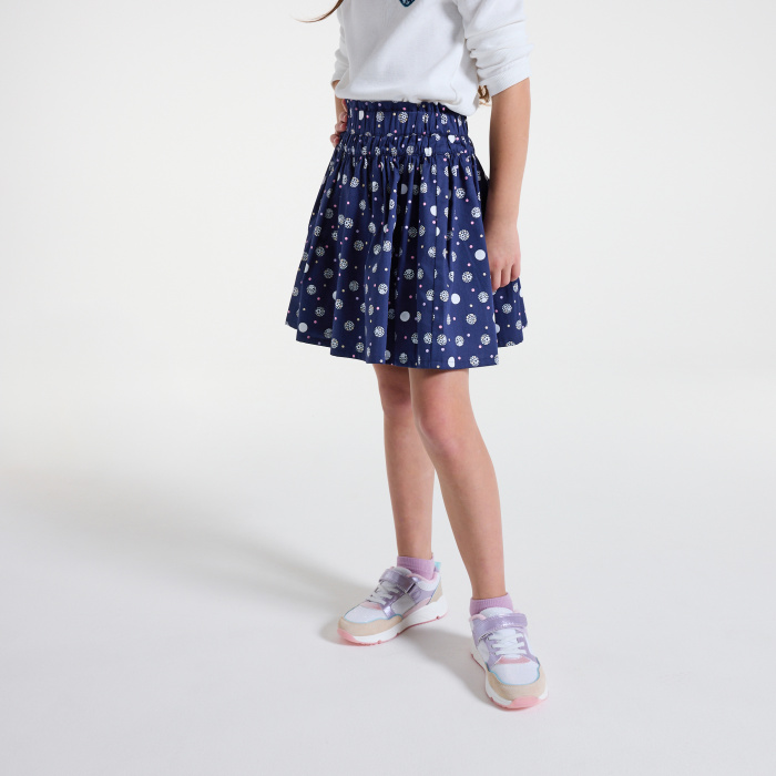 Тъмносиня разкроена пола