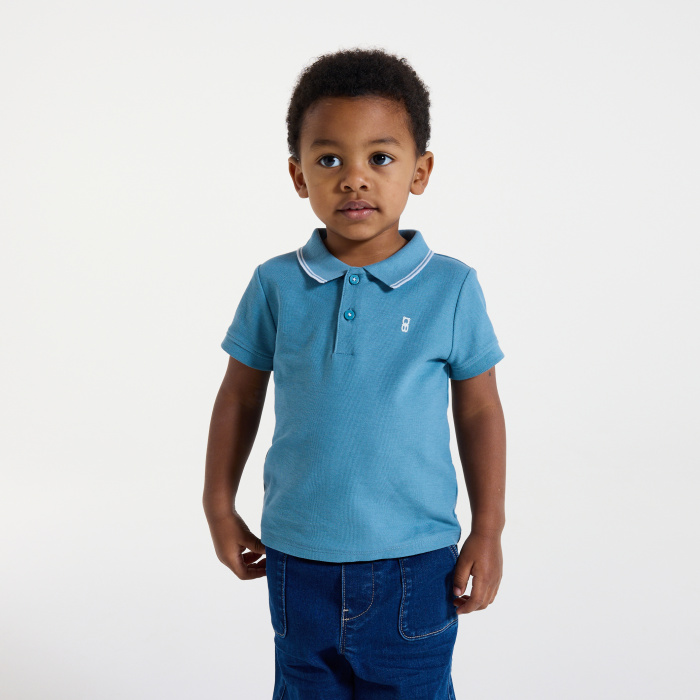 Синя поло тениска