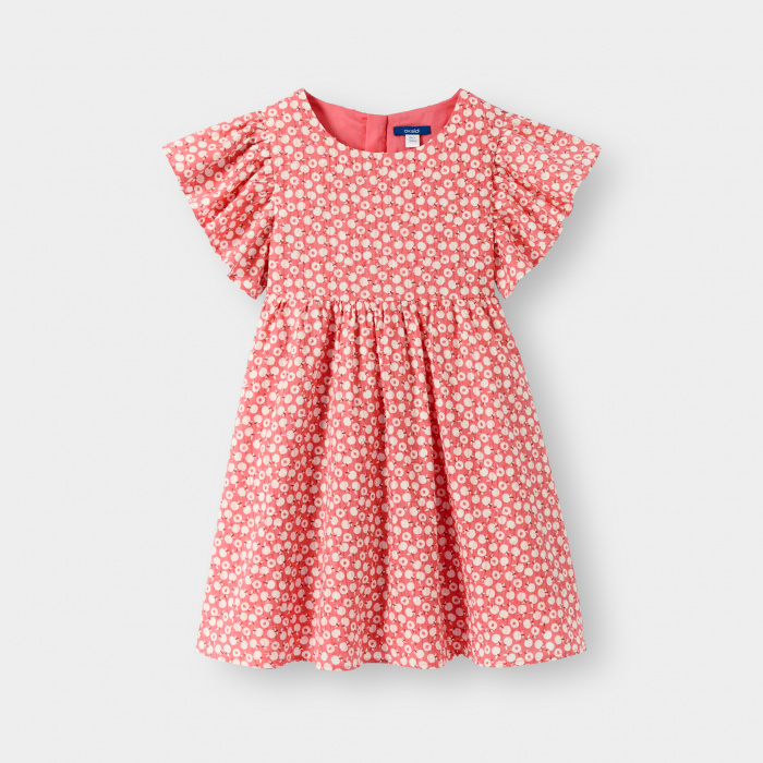 Рокля с розов цветен принт