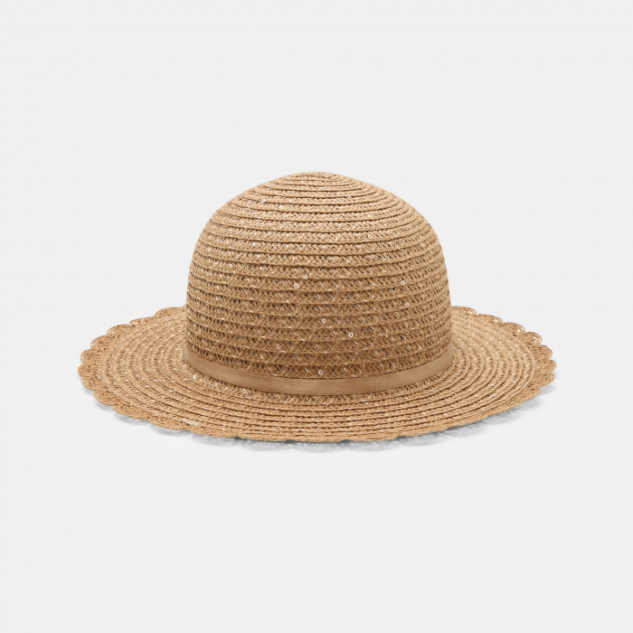 Бежова сламена шапка