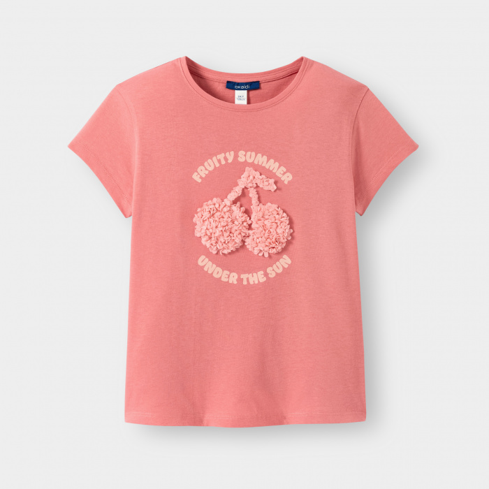 Розова тениска с череши