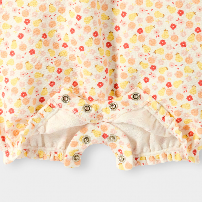 Жълт гащеризон с флорални мотиви