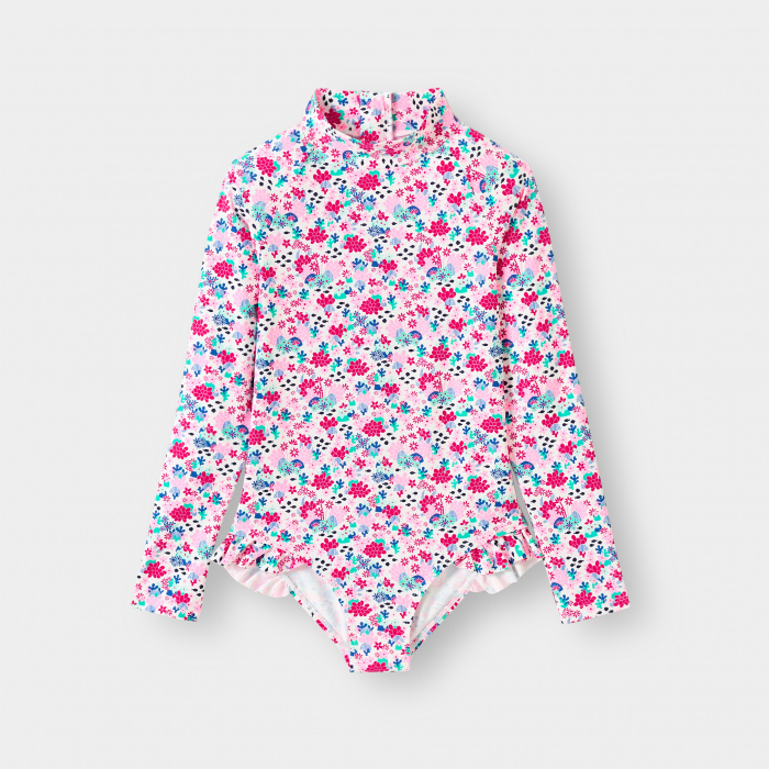 Розов бански с принт