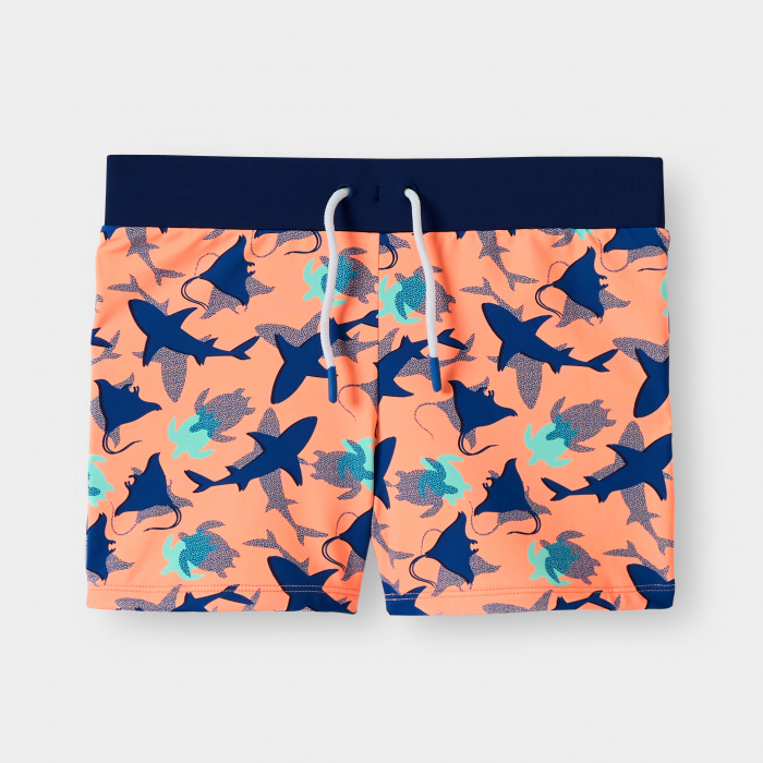 Оранжеви бански с акули